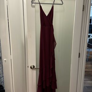 Maroon maxi dress